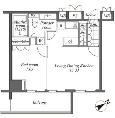 オーパスレジデンス恵比寿　402号室　間取り
