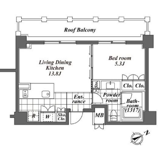 オーパスレジデンス恵比寿　512号室　間取り