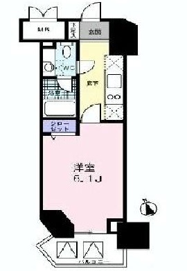 レジディア高輪桂坂　1102号室　間取り