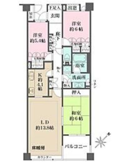 パークハウス白山御殿町　210号室　間取り