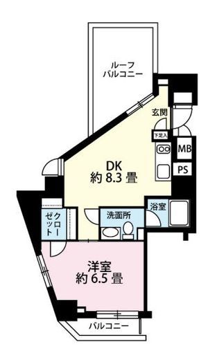 レジディア恵比寿3　502号室　間取り