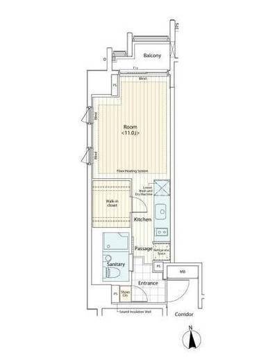 カスタリア麻布十番2　606号室　間取り