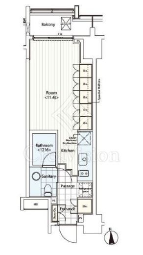 カスタリア麻布十番2　705号室　間取り