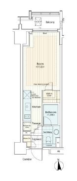 カスタリア麻布十番2　904号室　間取り