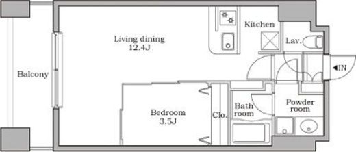 レジディア芝大門2　703号室　間取り