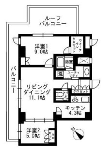 アーバンパーク代官山2　704号室　間取り