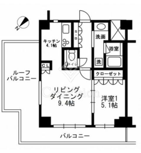 アーバンパーク代官山Ⅱ　605号室　間取り