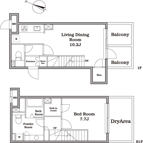 レジディア西新宿2　105号室　間取り