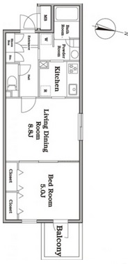 レジディア西新宿2　119号室　間取り