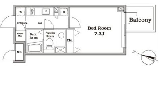 レジディア西新宿2　315号室　間取り