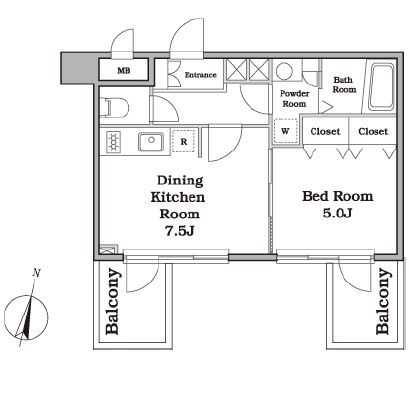 レジディア西新宿2　403号室　間取り