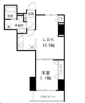 ＳＳ．ＦＬＡＴ神楽坂ｓｏｕｔｈ　1201号室　間取り
