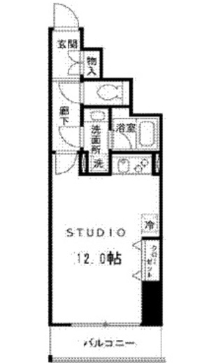 ＳＳ．ＦＬＡＴ神楽坂ｓｏｕｔｈ　603号室　間取り