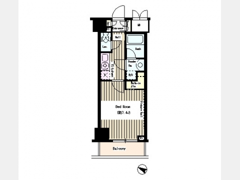 N35 EAST　807号室　間取り