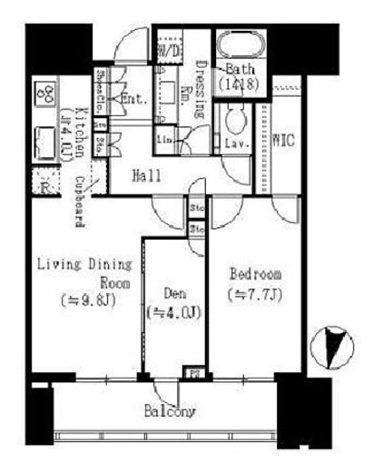 赤坂タワーレジデンス トップオブザヒル　17F3号室　間取り