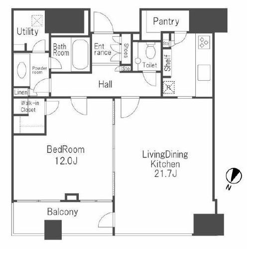 赤坂タワーレジデンス トップオブザヒル　3911号室　間取り