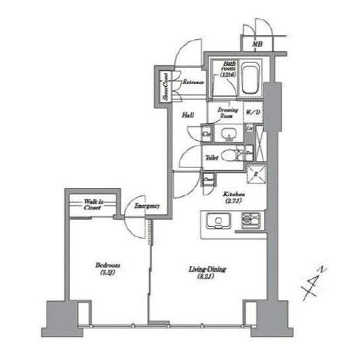 レキシントンスクエア白金高輪　1502号室　間取り