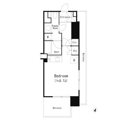 レキシントンスクエア白金高輪　310号室　間取り