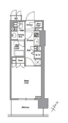 レキシントンスクエア白金高輪　404号室　間取り