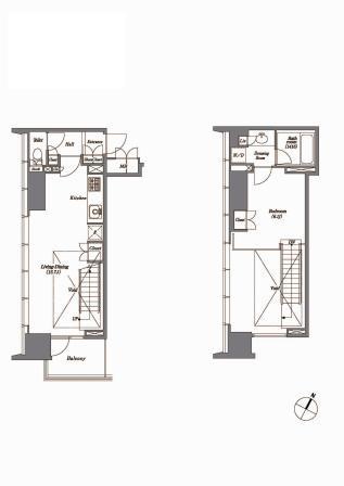 レキシントンスクエア白金高輪　601号室　間取り