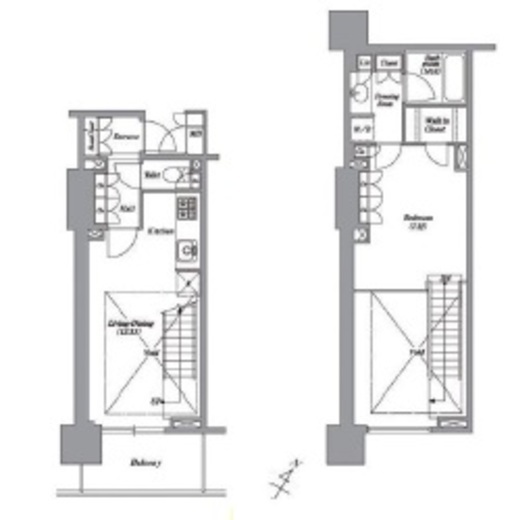 レキシントンスクエア白金高輪　803号室　間取り