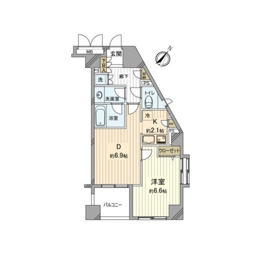 デュオ・スカーラ西麻布タワーイースト　202号室　間取り