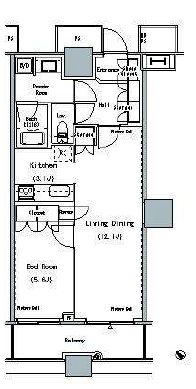 ザ・東京タワーズ ミッドタワー　1115号室　間取り