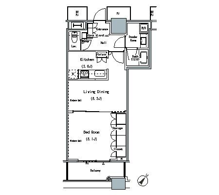 ザ・東京タワーズ ミッドタワー　1204号室　間取り