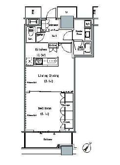 ザ・東京タワーズ ミッドタワー　1304号室　間取り