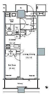 ザ・東京タワーズ ミッドタワー　1316号室　間取り