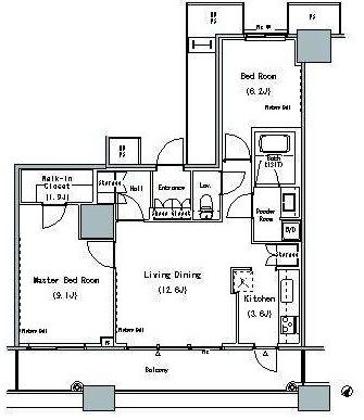 ザ・東京タワーズ ミッドタワー　1408号室　間取り