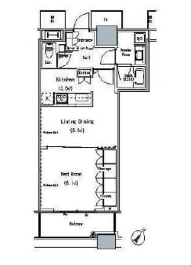 ザ・東京タワーズ ミッドタワー　1604号室　間取り