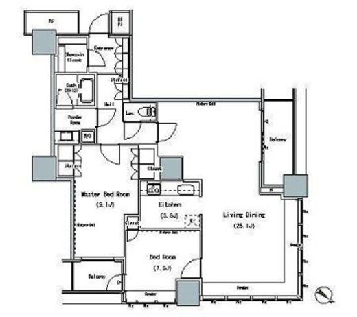 ザ・東京タワーズ ミッドタワー　1926号室　間取り