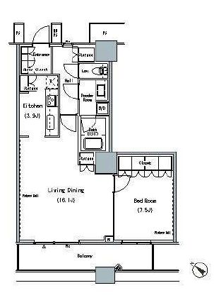 ザ・東京タワーズ ミッドタワー　2010号室　間取り
