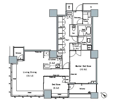 ザ・東京タワーズ ミッドタワー　2915号室　間取り