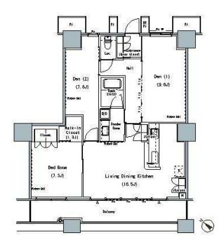 ザ・東京タワーズ ミッドタワー　403号室　間取り