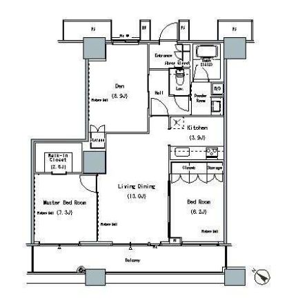 ザ・東京タワーズ ミッドタワー　407号室　間取り