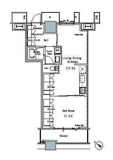 ザ・東京タワーズ ミッドタワー　611号室　間取り
