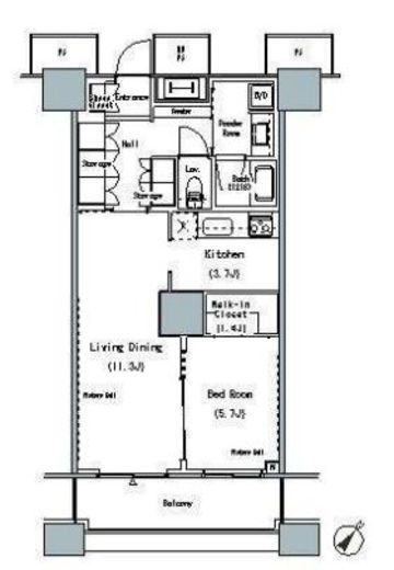 ザ・東京タワーズ ミッドタワー　707号室　間取り