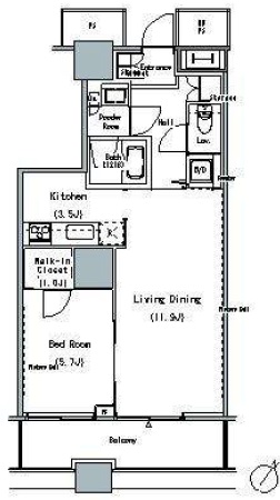 ザ・東京タワーズ ミッドタワー　805号室　間取り