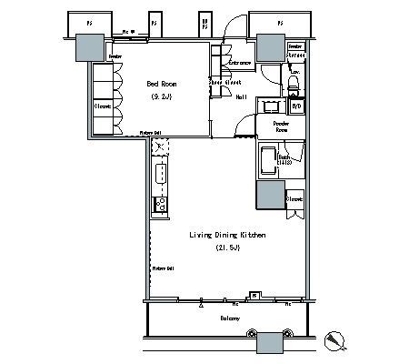 ザ・東京タワーズ ミッドタワー　924号室　間取り