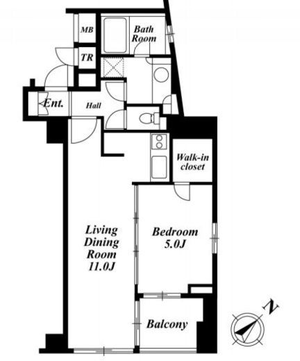 セントラルクリブ六本木　1-1104号室　間取り
