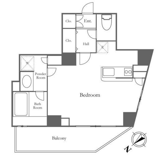 セントラルクリブ六本木　2-501号室　間取り