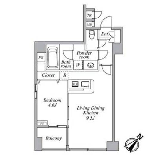 セントラルクリブ六本木　2-502号室　間取り