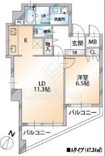 サンコーレジデンス千駄ヶ谷　802号室　間取り