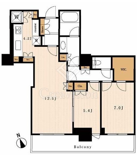 パークタワー芝浦ベイワード オーシャンウイング　304号室　間取り
