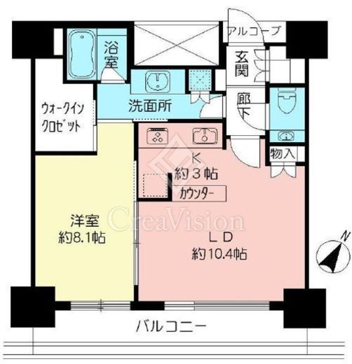 カテリーナ三田タワースイート ウエストアーク　704号室　間取り