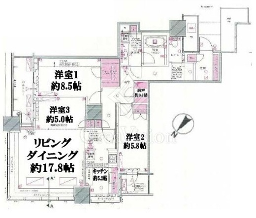 ザ・東京タワーズ シータワー　1221号室　間取り