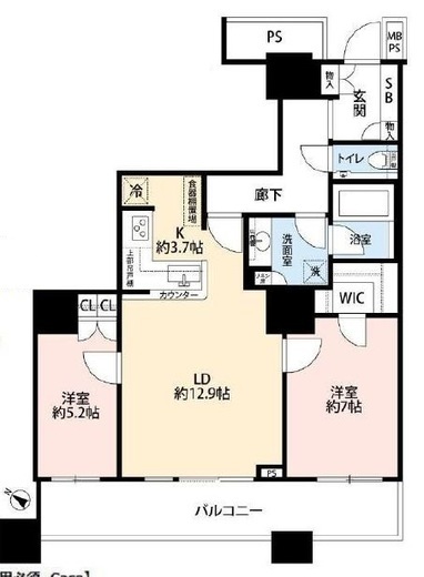 ザ・東京タワーズ シータワー　2313号室　間取り