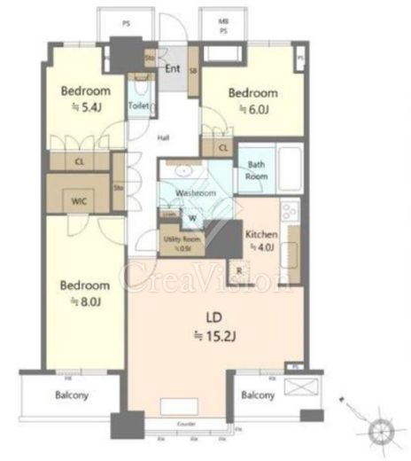 ザ・東京タワーズ シータワー　3908号室　間取り